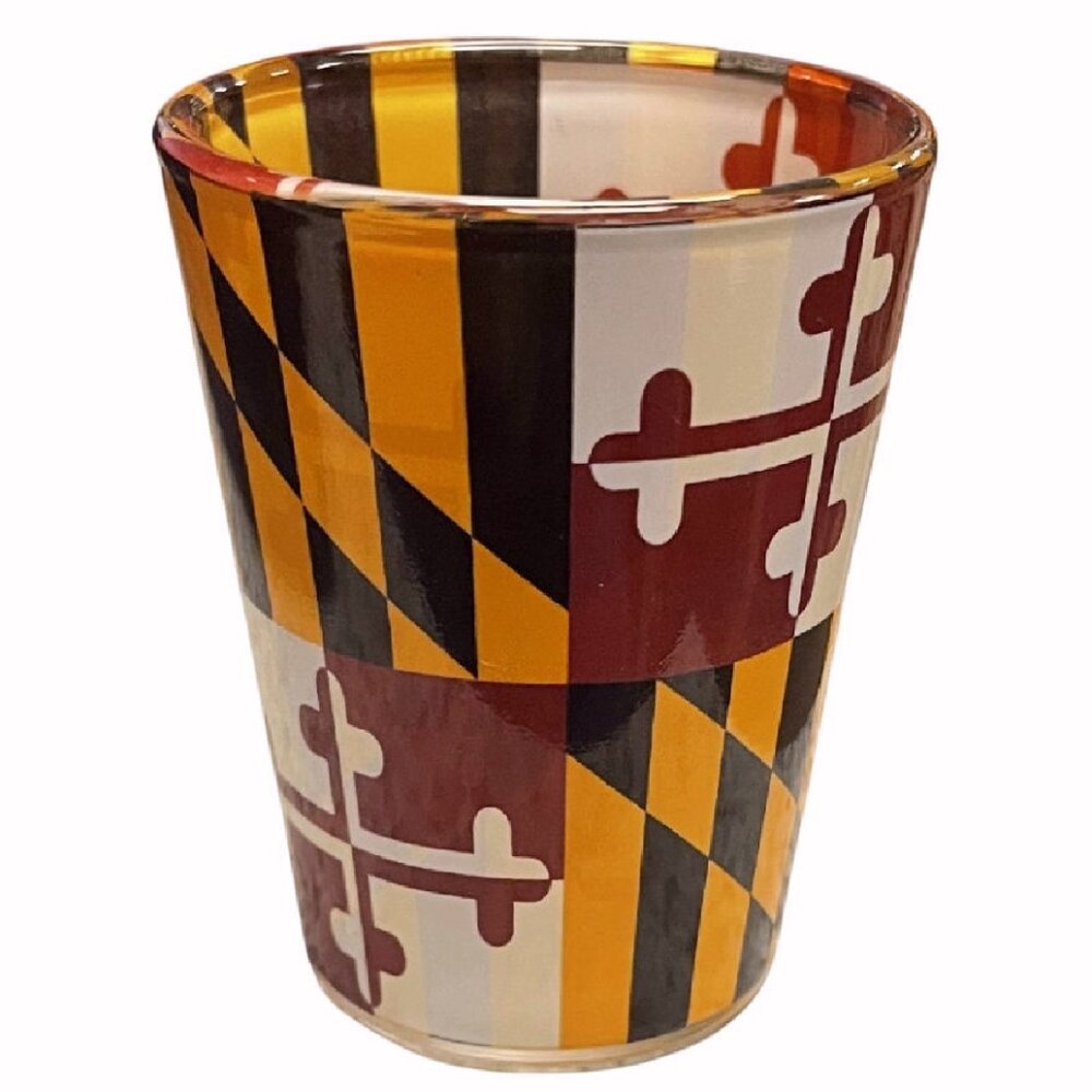Maryland Wrapped Flag Shot Glass - NEW Fast Shipping